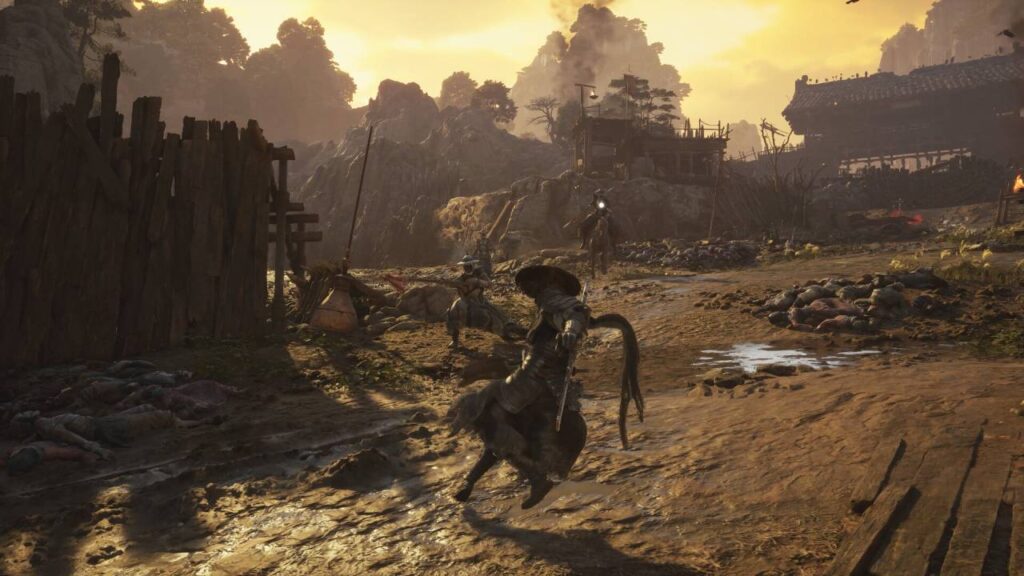 Actionreiche Kampfszene in einer offenen Welt aus Phantom Blade Zero