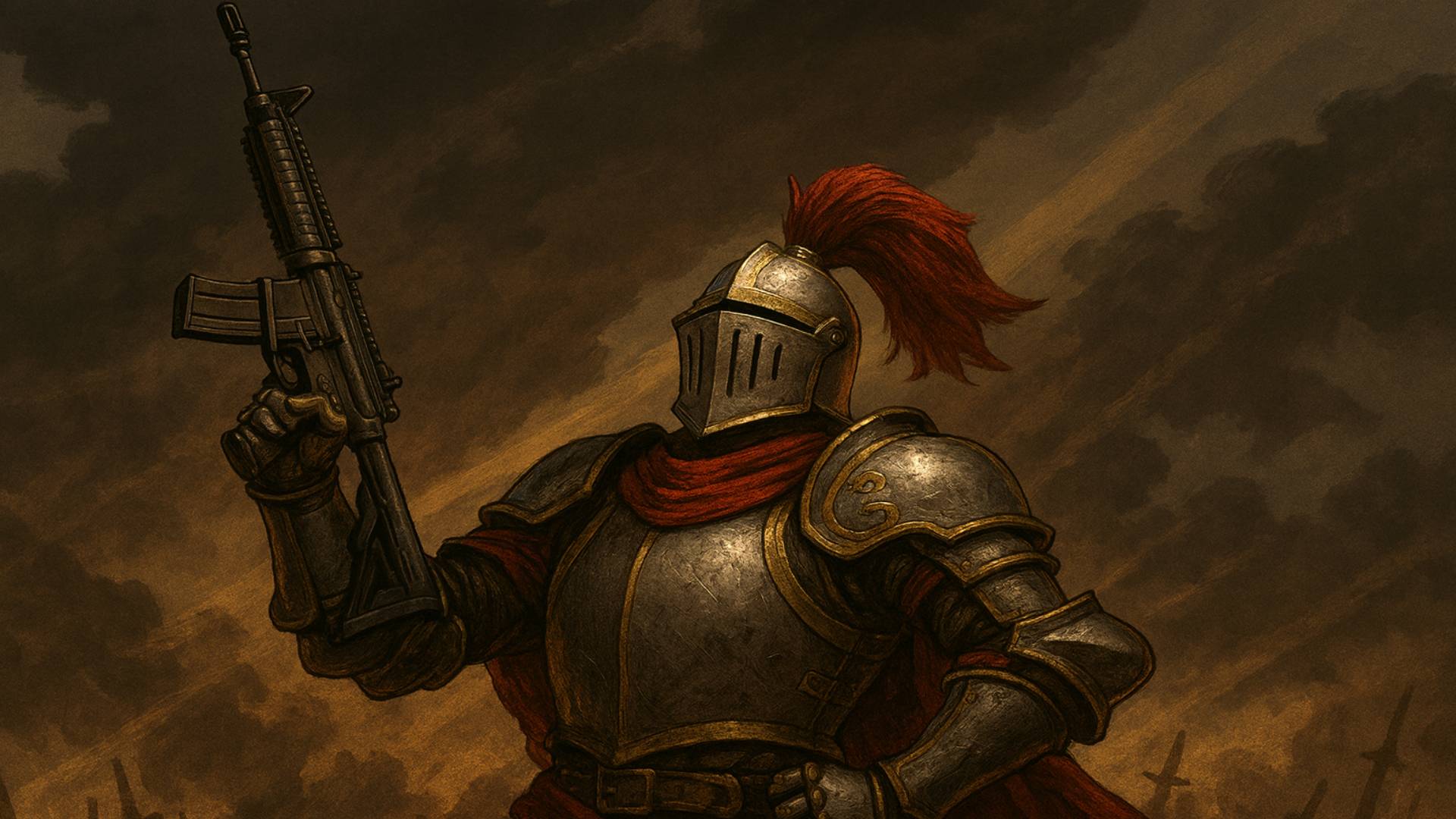 Quest-Knight mit Sturmgewehr . Symbolisch für Battlefield 6