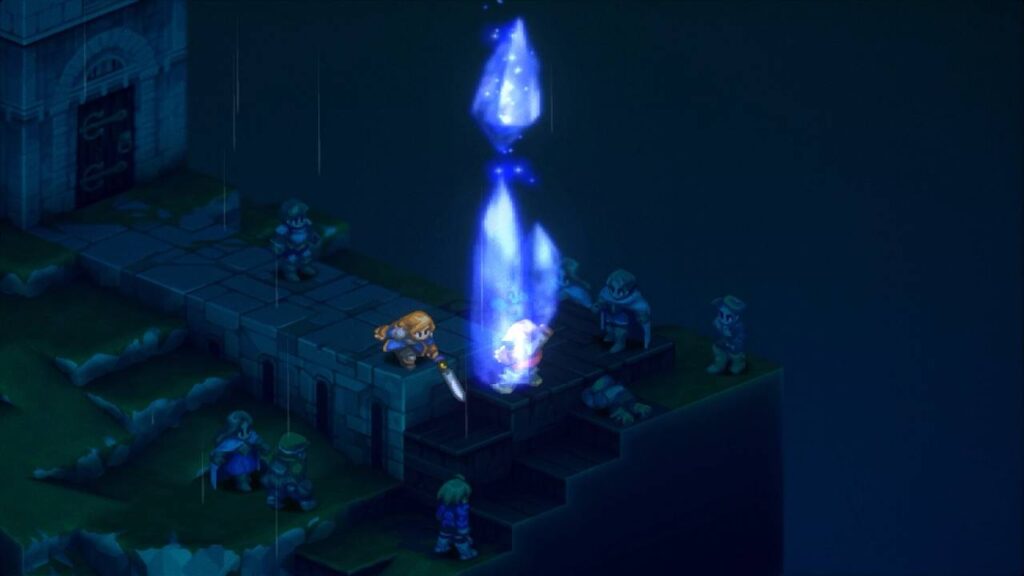 Magischer Kampf in Final Fantasy Tactics: The Ivalice Chronicles – taktisches RPG mit leuchtenden Effekten und Pixelkunst aus Die besten Spiele 2025