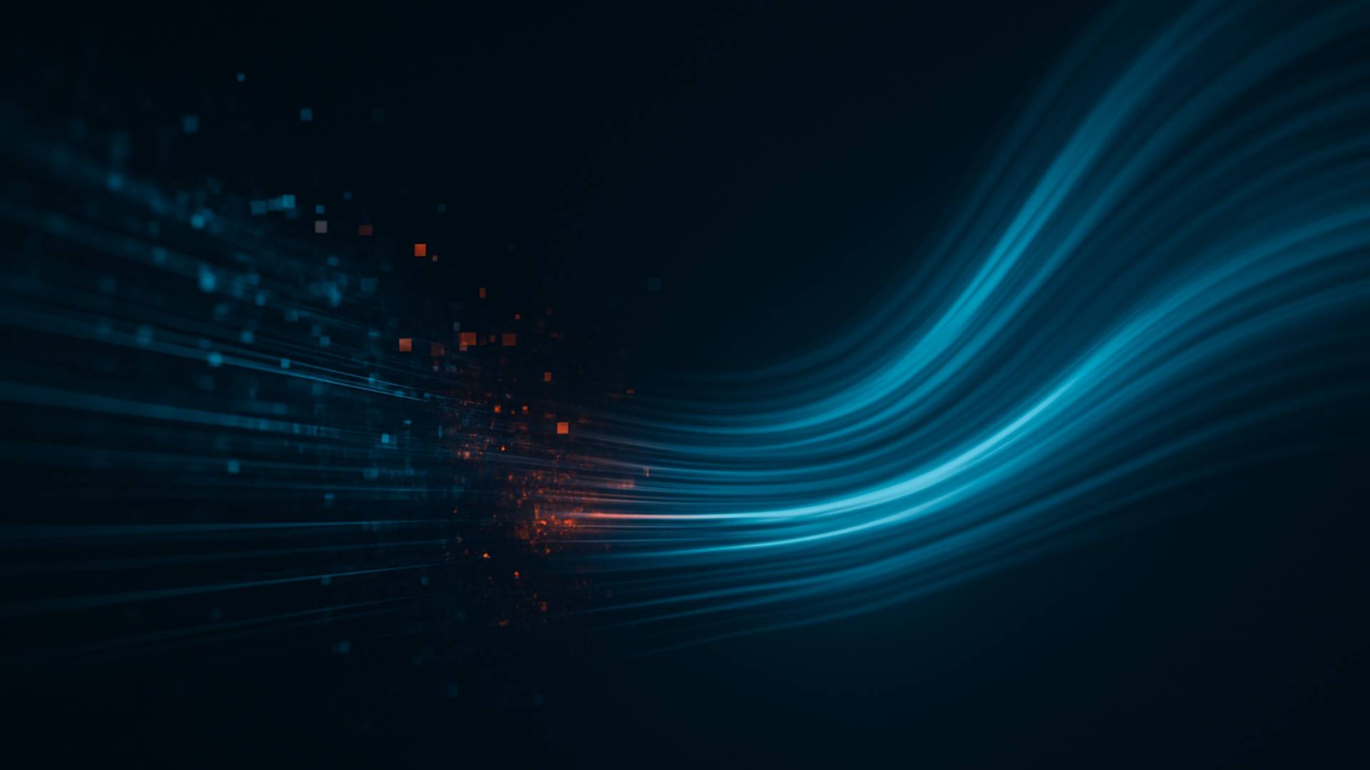 Abstrakte Darstellung von Datenströmen, die Online-Gaming-Lag trotz guter Internetverbindung symbolisieren