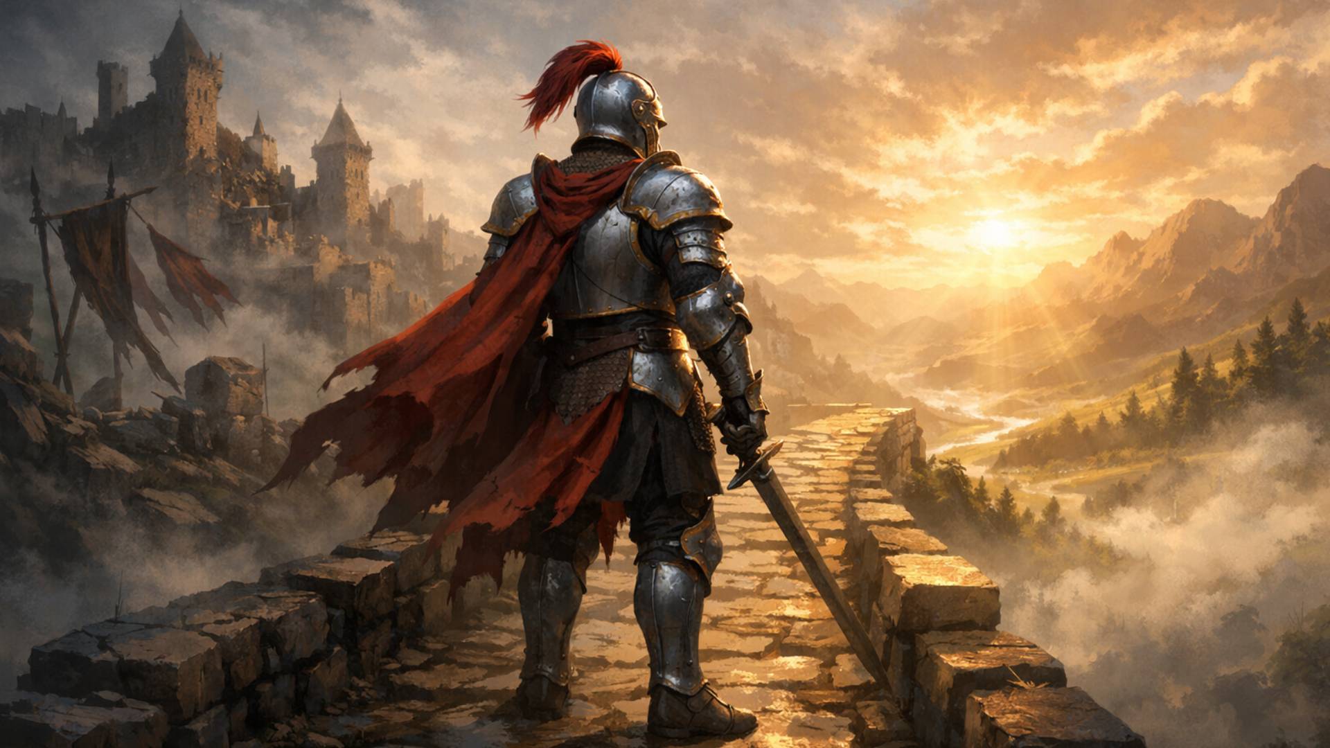 Quest-Knight zwischen Vergangenheit und Zukunft als Symbol für Remaster und neue Ideen in Games