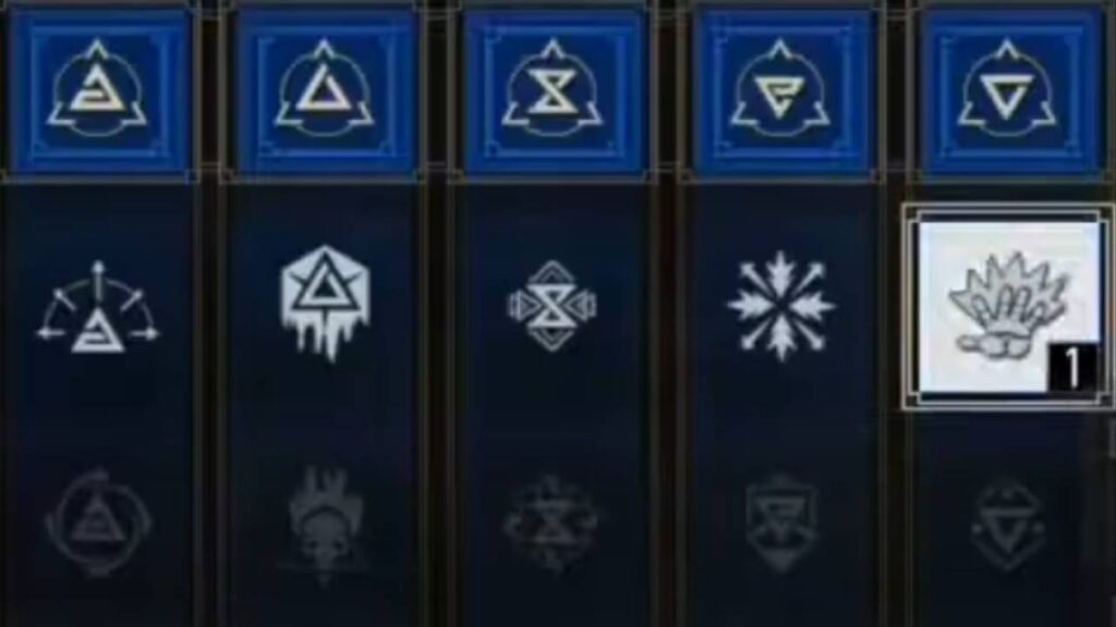 Axii-Skillbaum in The Witcher 3 mit hervorgehobener Delusion-Fähigkeit für Dialogoptionen