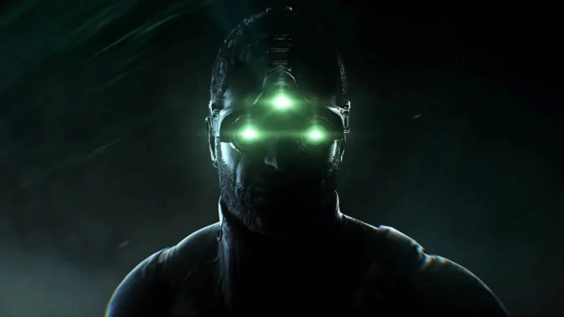 Sam Fisher mit aktivierter Nachtsichtbrille im Dunkeln