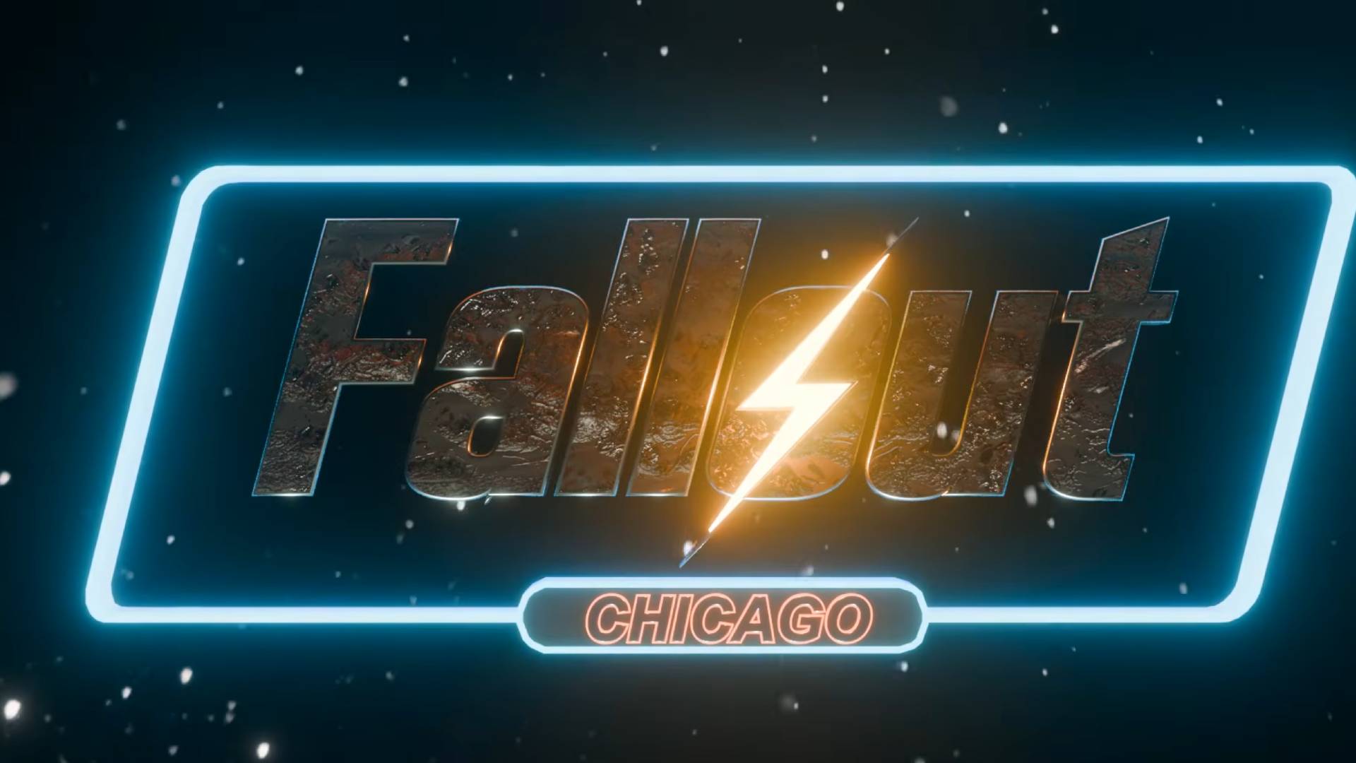 Logo des Fallout-Fanprojekts Fallout Chicago mit Blitzsymbol