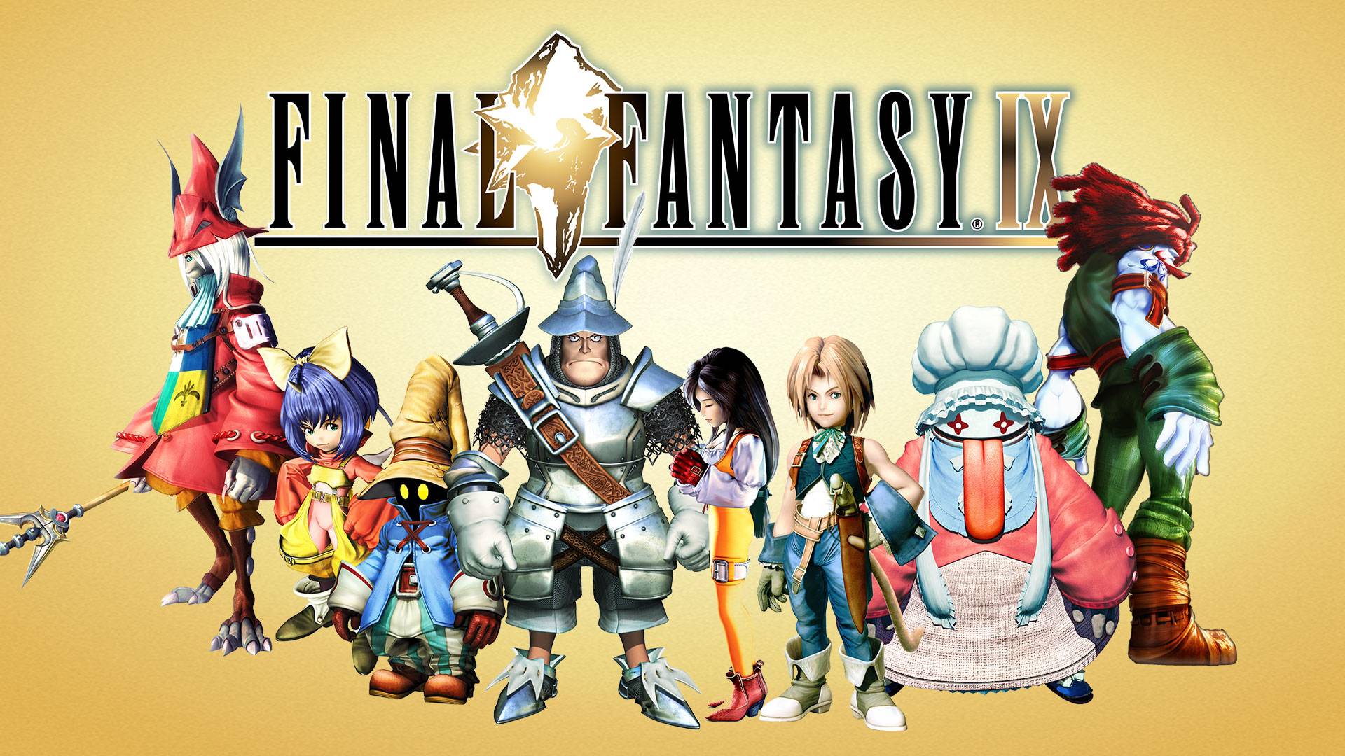 Charaktere aus Final Fantasy IX im Gruppenbild