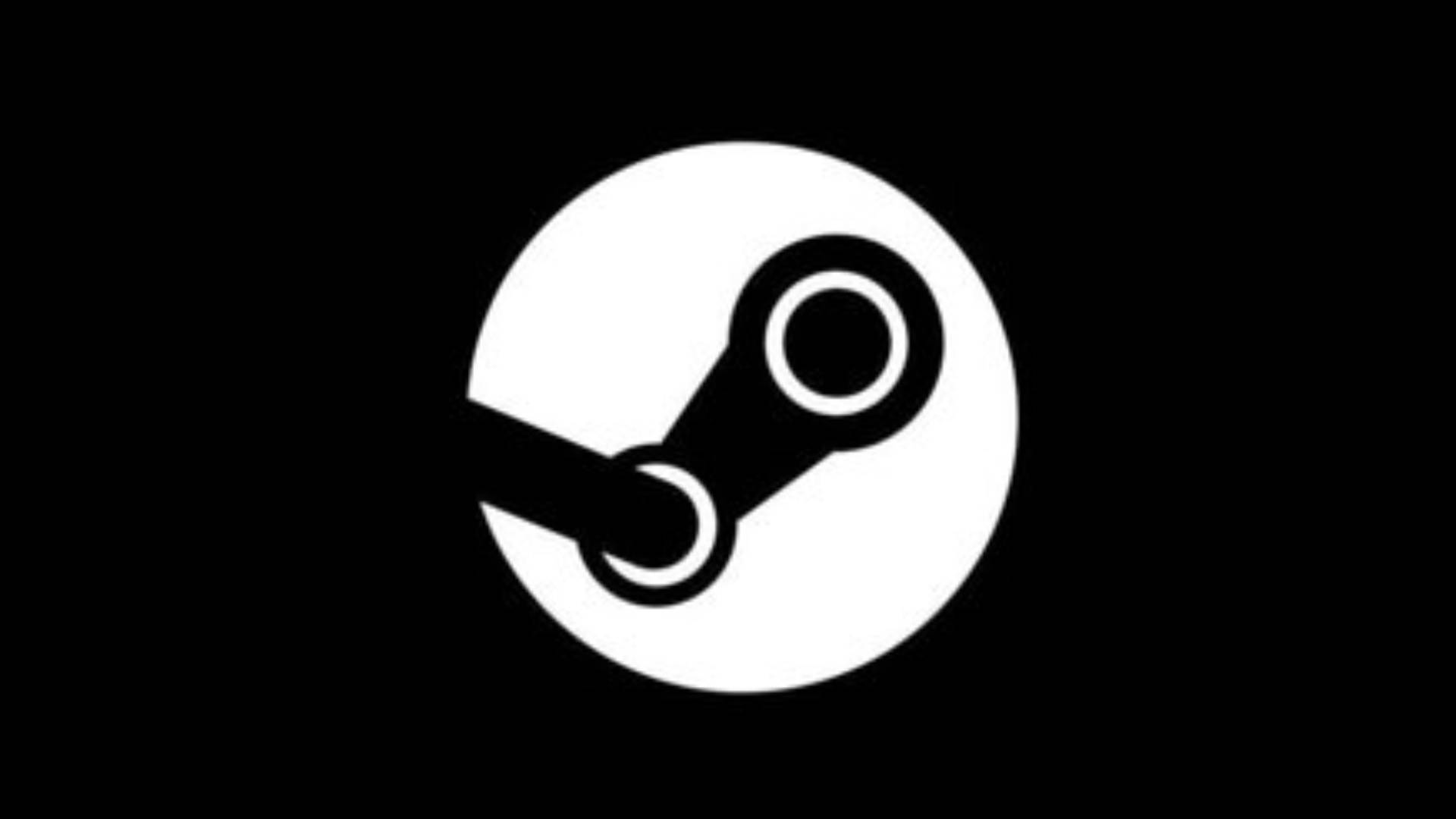 Steam-Logo auf schwarzem Hintergrund