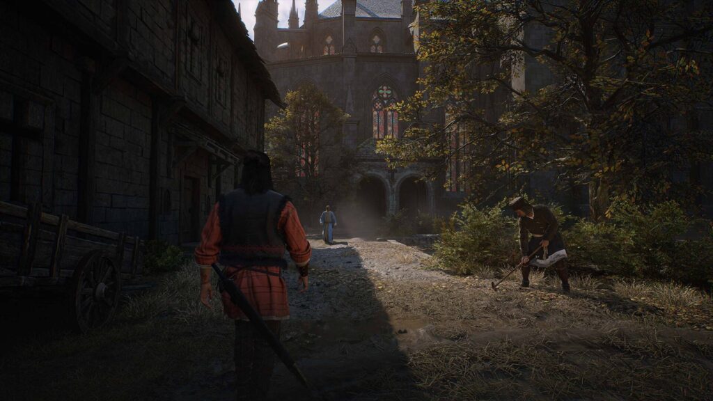 Coen spaziert in The Blood of Dawnwalker durch eine Stadt