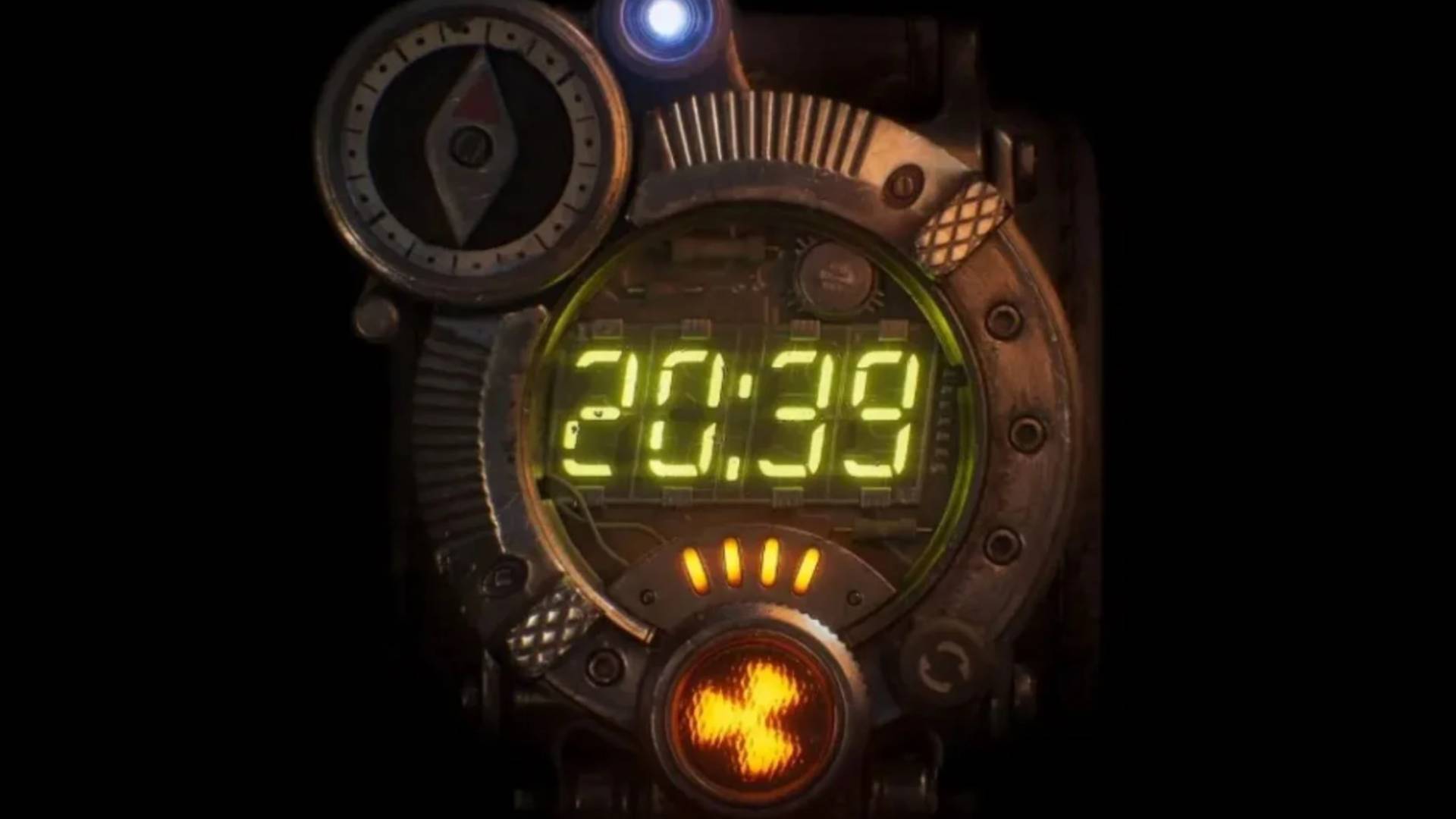 Countdown auf technischem Gerät in Metro 2039