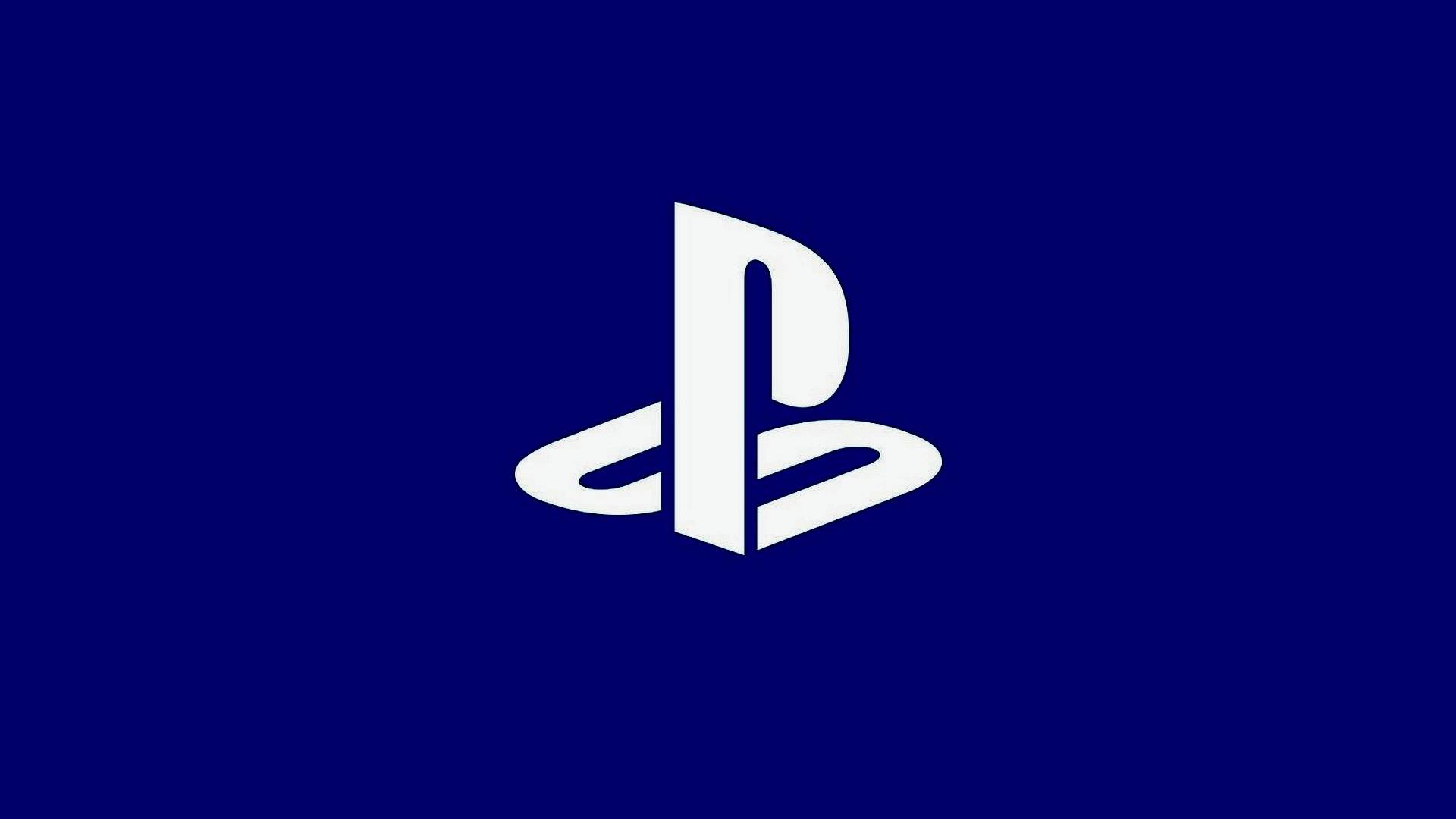 PlayStation Logo mit blauem Hintergrund