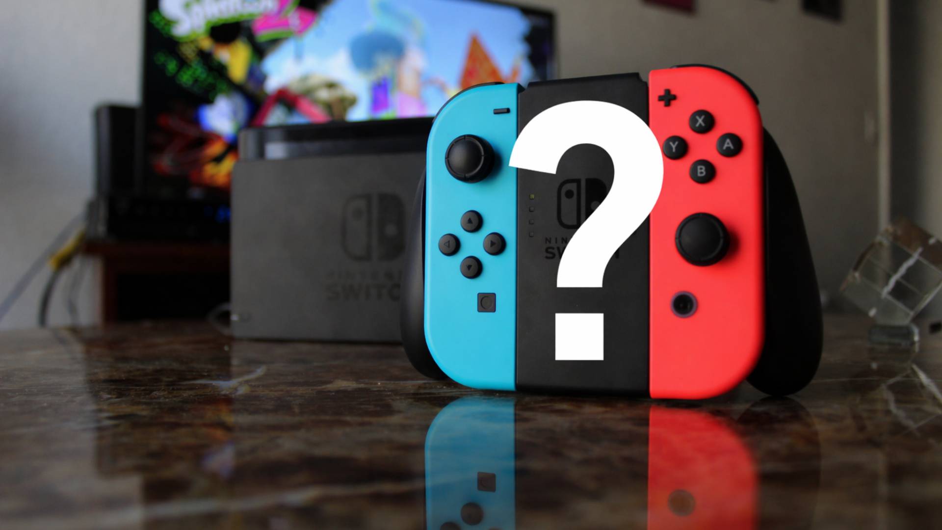 Nintendo Switch mit Fragezeichen steht für unangekündigte Spiele auf der neuen Konsole