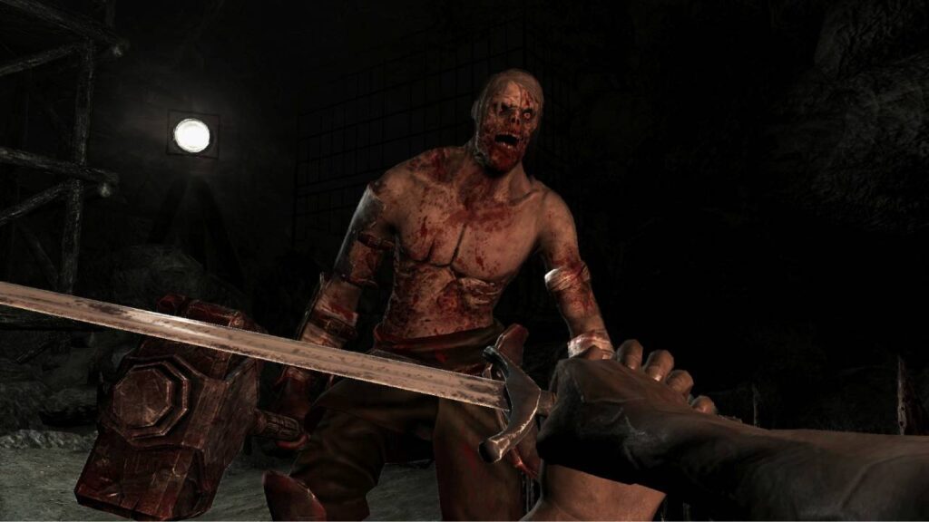 Kampf gegen Untoten aus Ego-Perspektive in Enderal Forgotten Stories