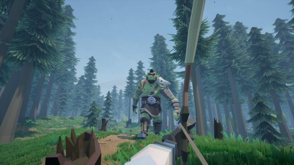 Kampf gegen großen Gegner im Wald in The Bloodline