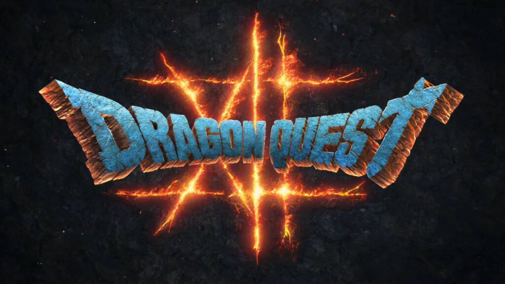 Teaserbild von Dragon Quest 12 mit feurigen Symbolen