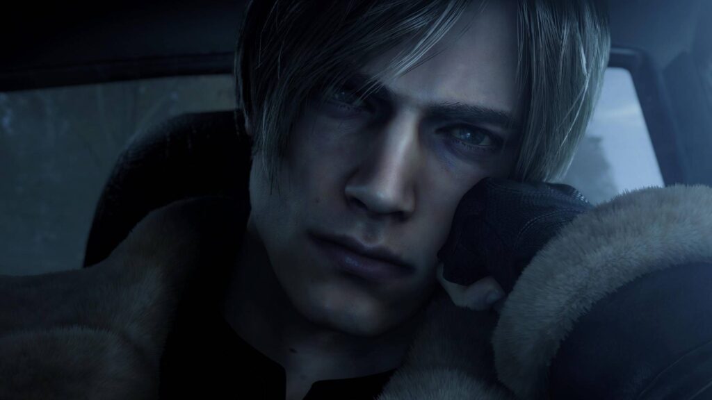 Resident Evil 4 Remake zeigt Leon S. Kennedy in einer ruhigen Autoszene