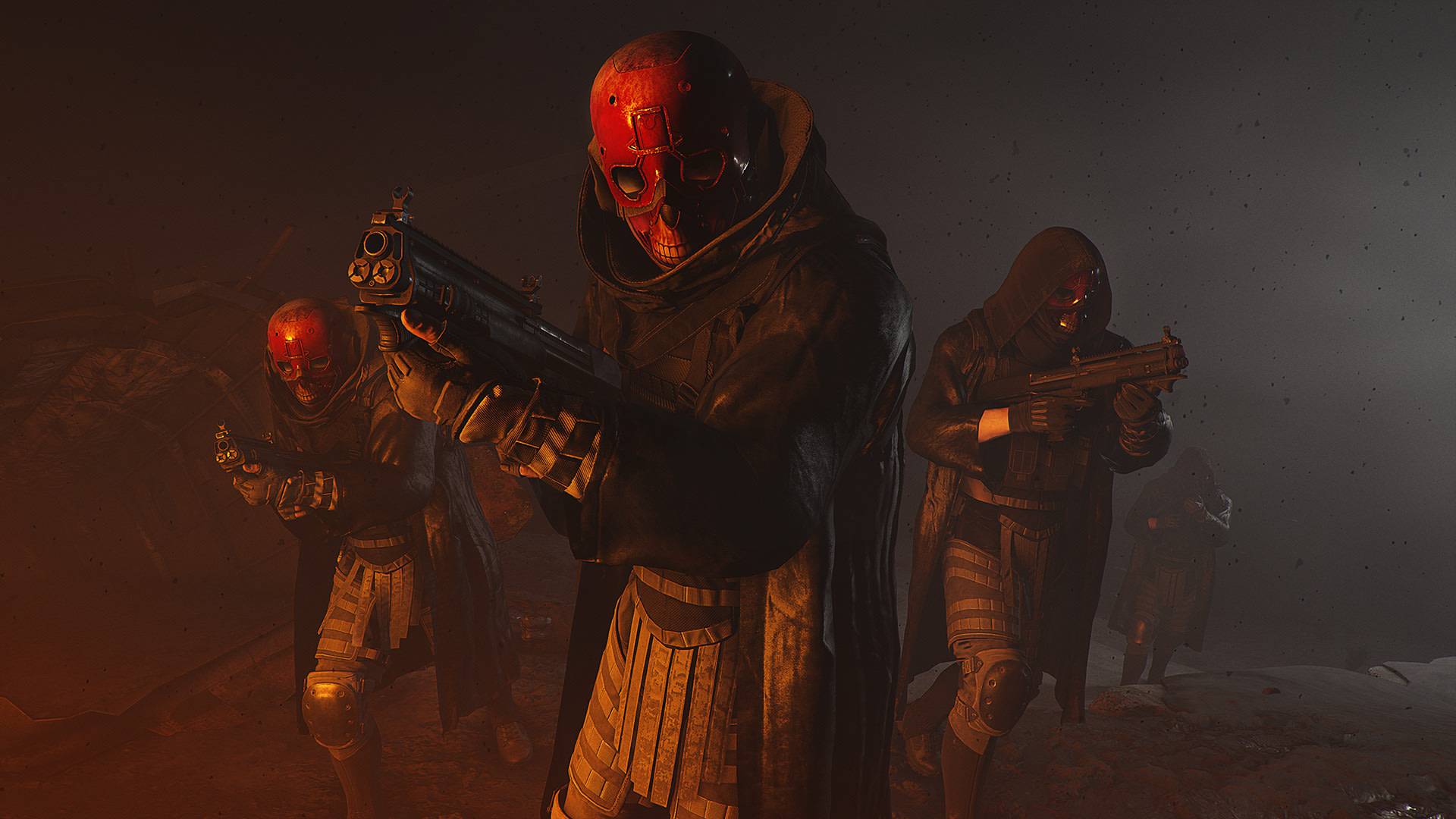 Maskierte Wolves mit Waffen in Ghost Recon Breakpoint