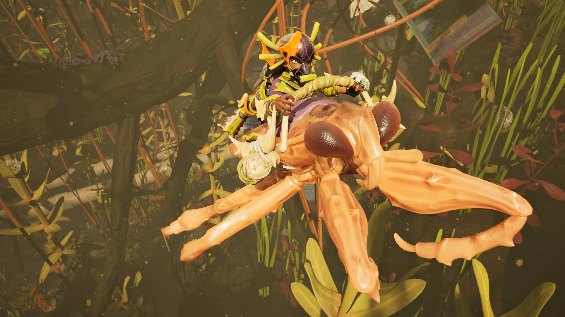 Grounded 2 – Spieler reitet auf dem Toe-Biter Buggy durch dichtes Pflanzengewächs