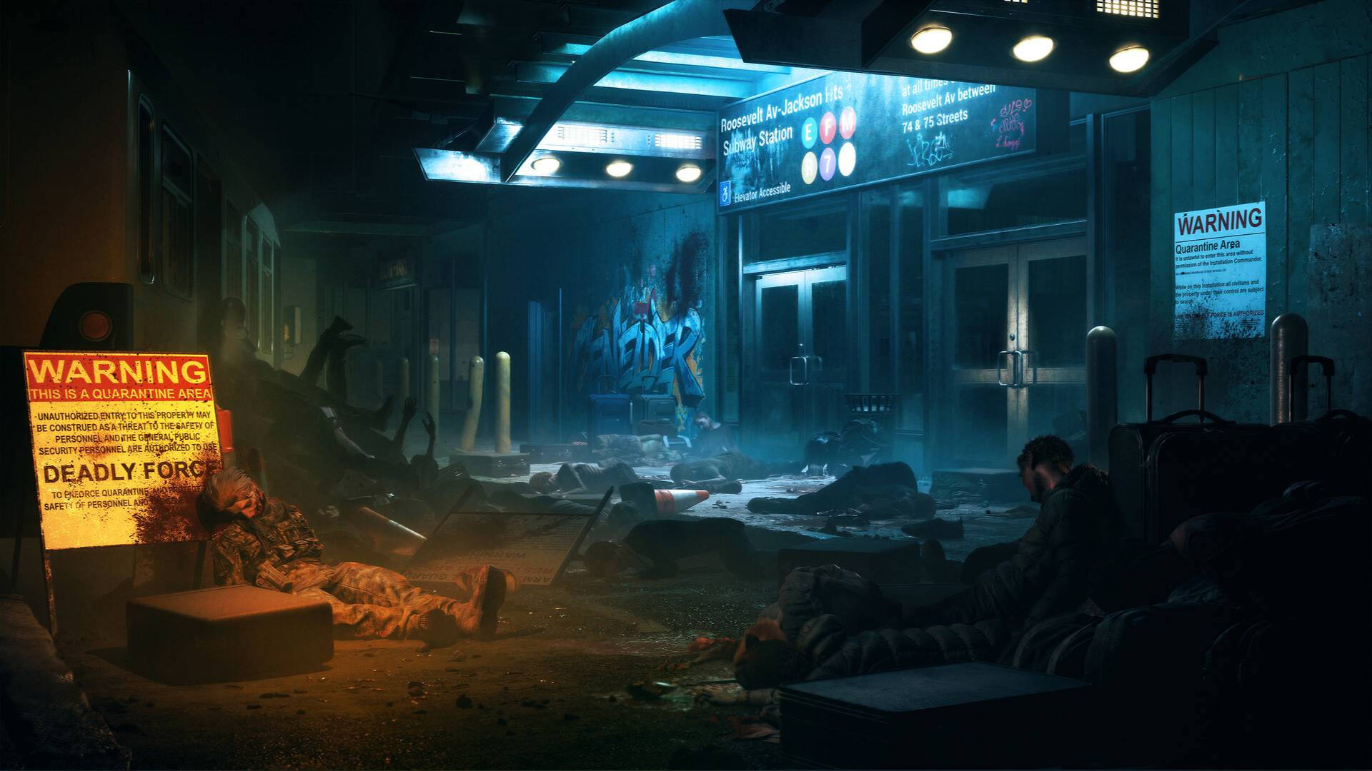No More Room in Hell 2 – verwüstete U-Bahn-Station in einer abgesperrten Quarantänezone