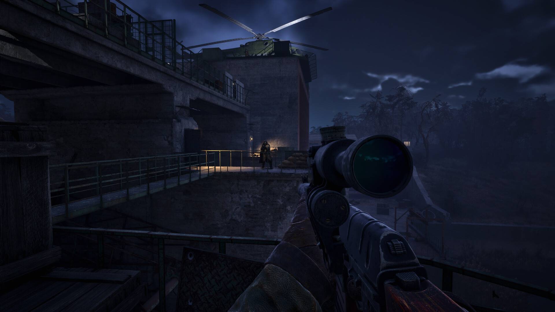 Stalker 2 Cost of Hope mit Stalker auf einem Industriegebäude