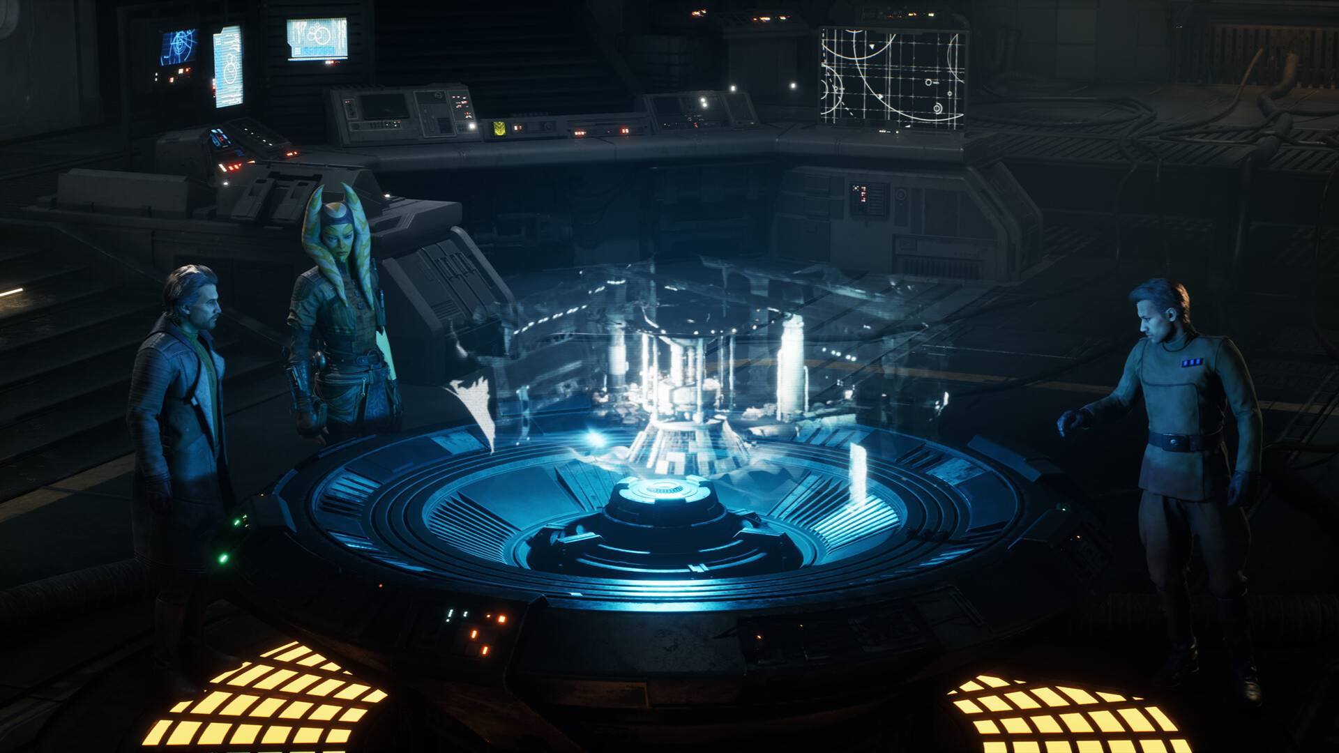 Star Wars Zero Company Holotisch mit holografischer Einsatzkarte und drei Figuren