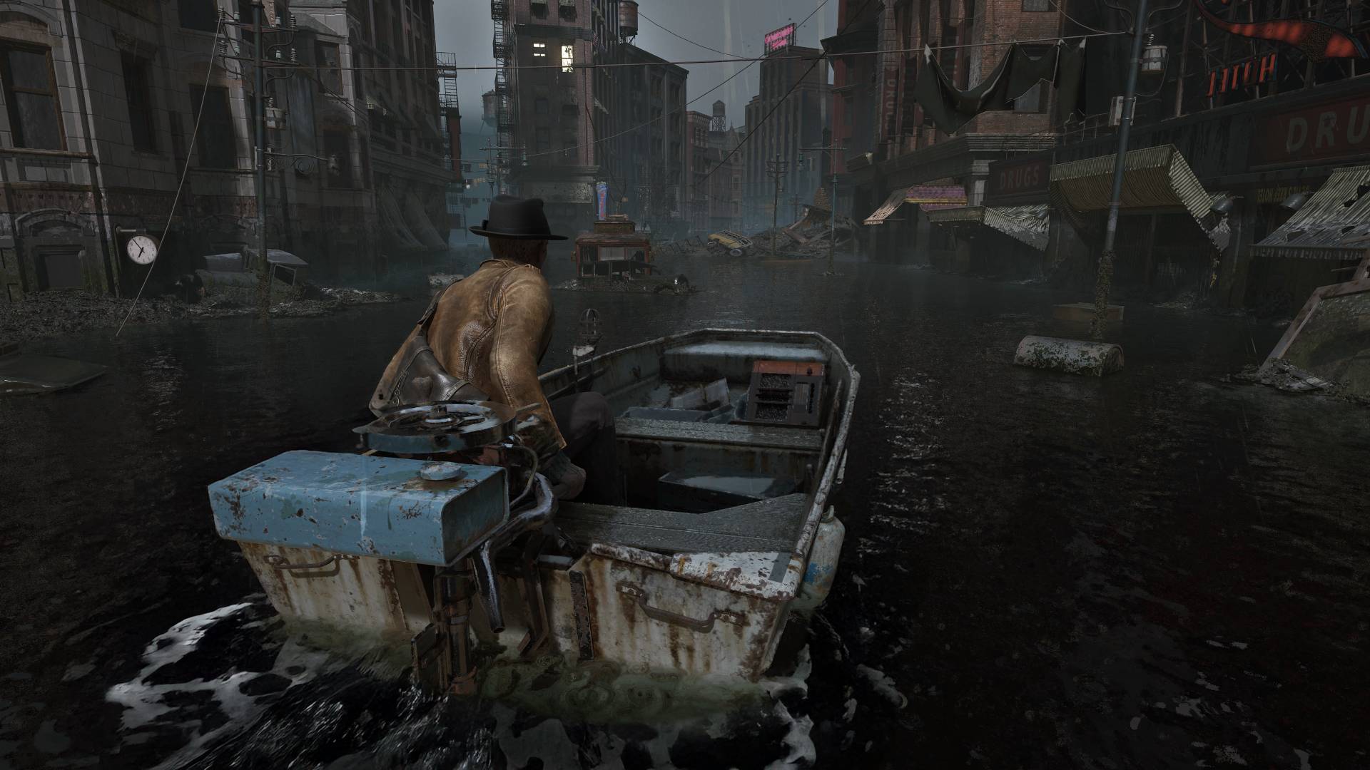 The Sinking City 2 mit Bootsfahrt durch die überfluteten Straßen von Arkham