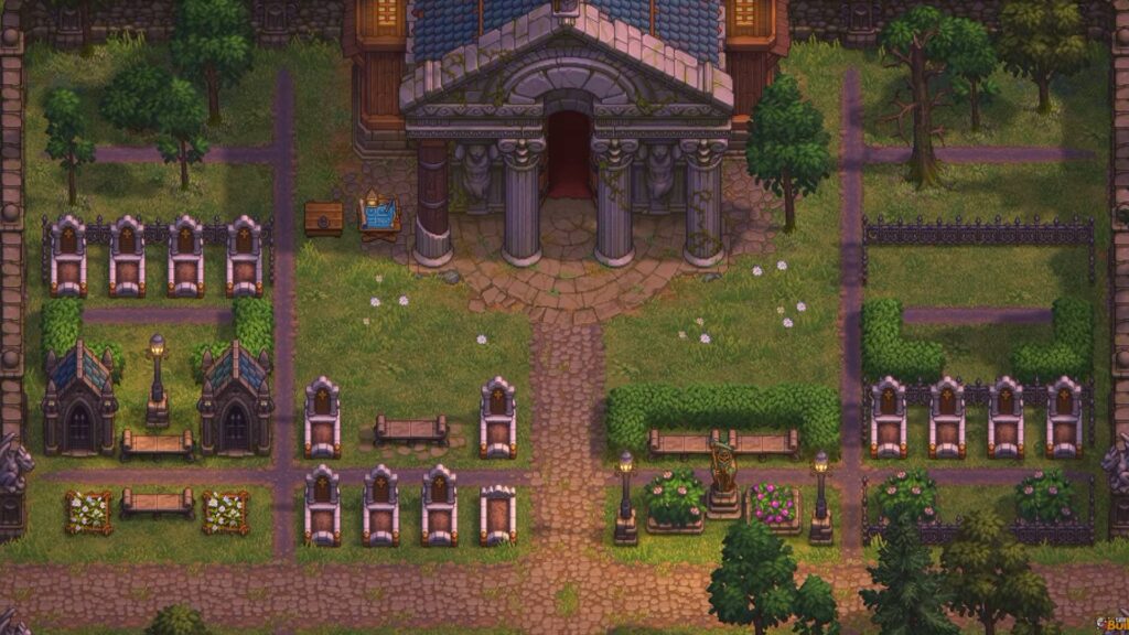 Graveyard Keeper 2 Kirche mit Friedhof und Gräbern