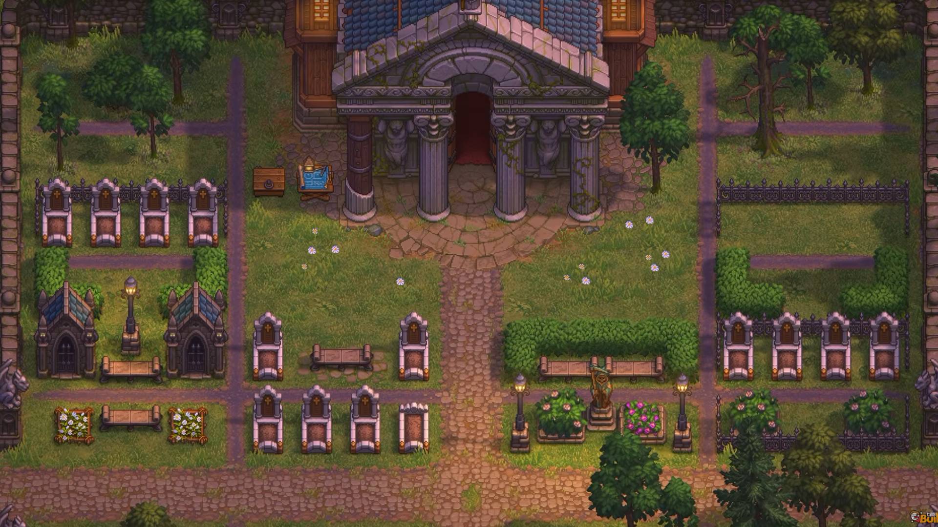 Graveyard Keeper 2 Kirche mit Friedhof und Gräbern
