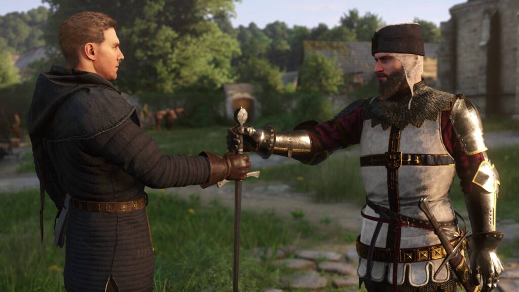 Kingdom Come Deliverance 2 Heinrich erhält ein Schwert von einem Ritter