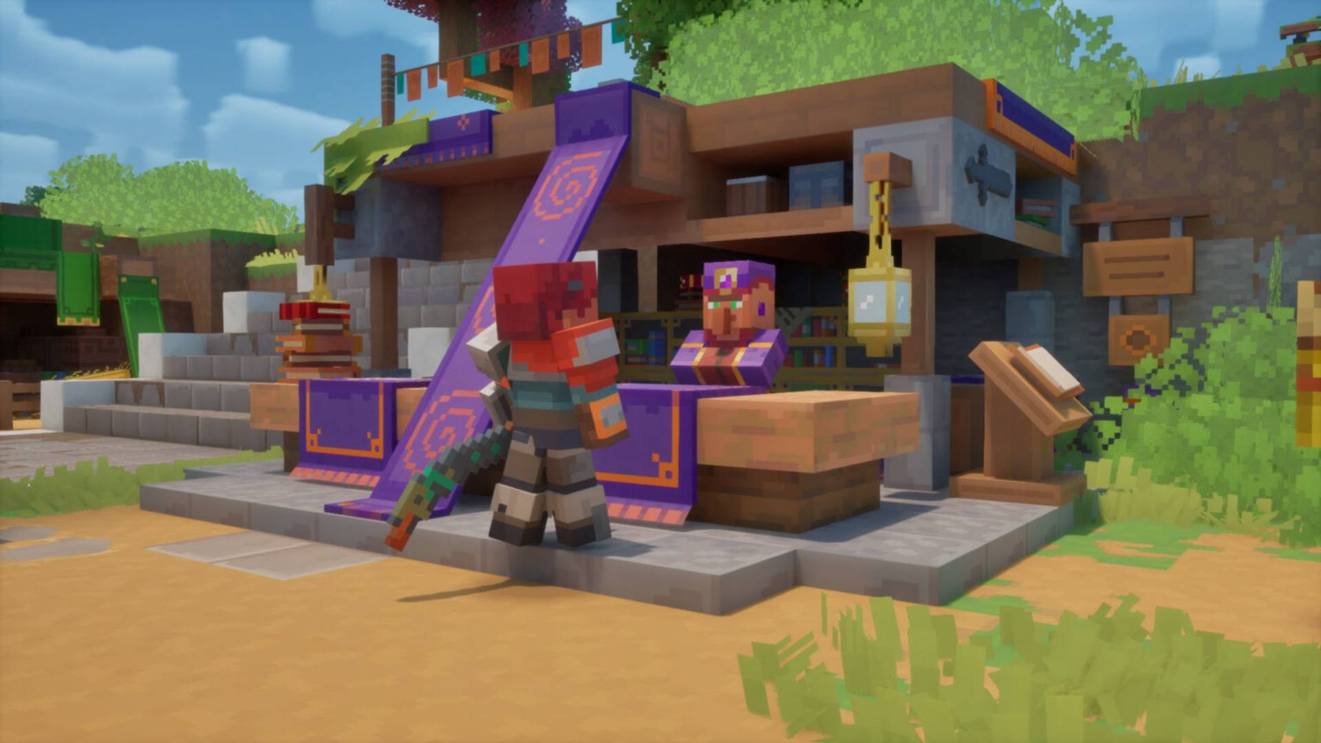Minecraft Dungeons II Verzauberungsschmied am Händlerstand