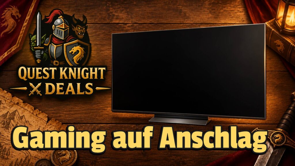 OLED-TV auf Quest-Knight-Deals-Hintergrund