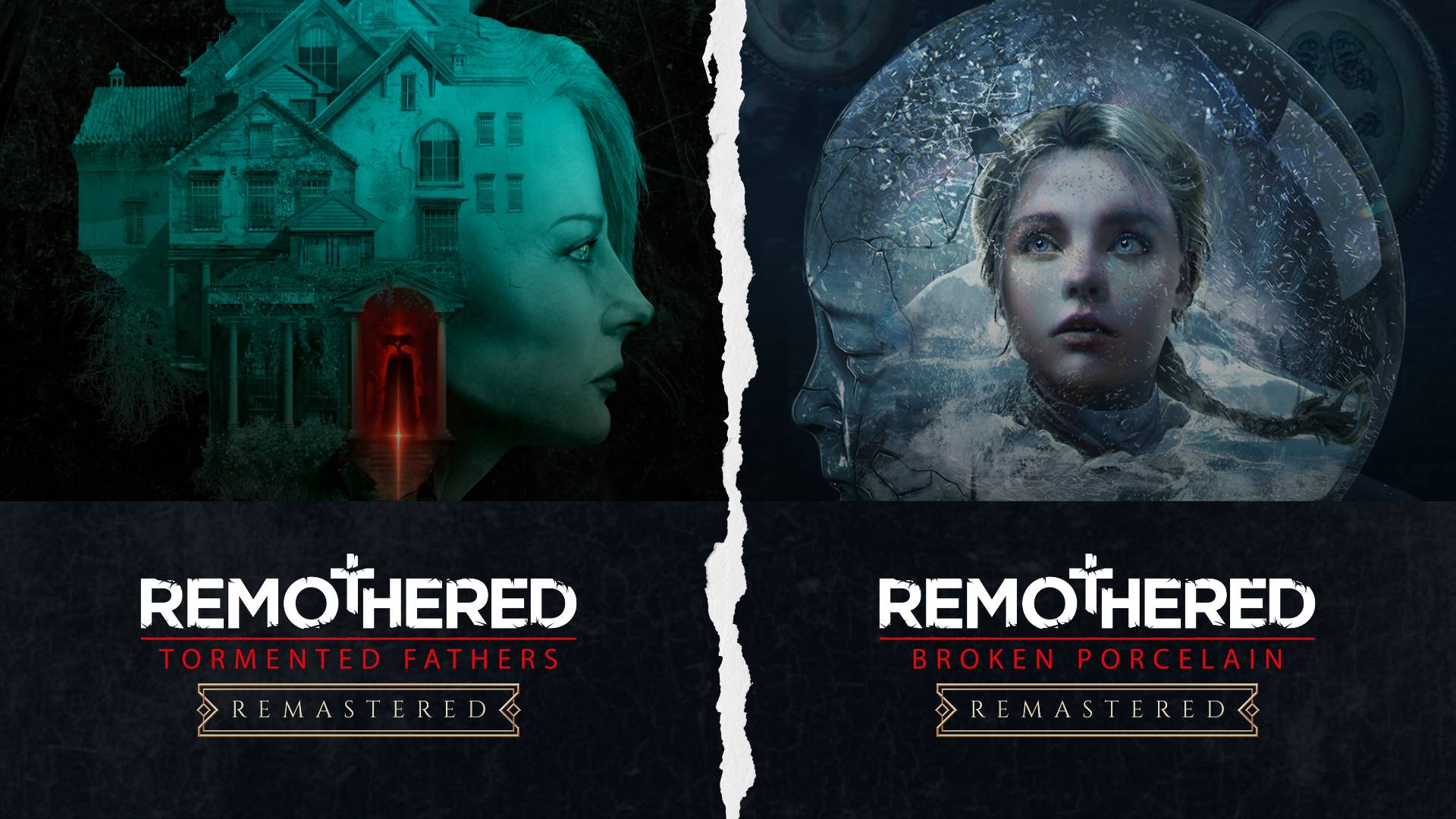 Remothered Tormented Fathers und Broken Porcelain Remastered nebeneinander