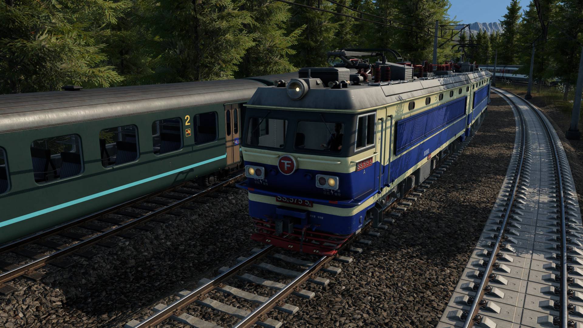 Transport Fever 3 Züge auf parallel verlaufenden Gleisen