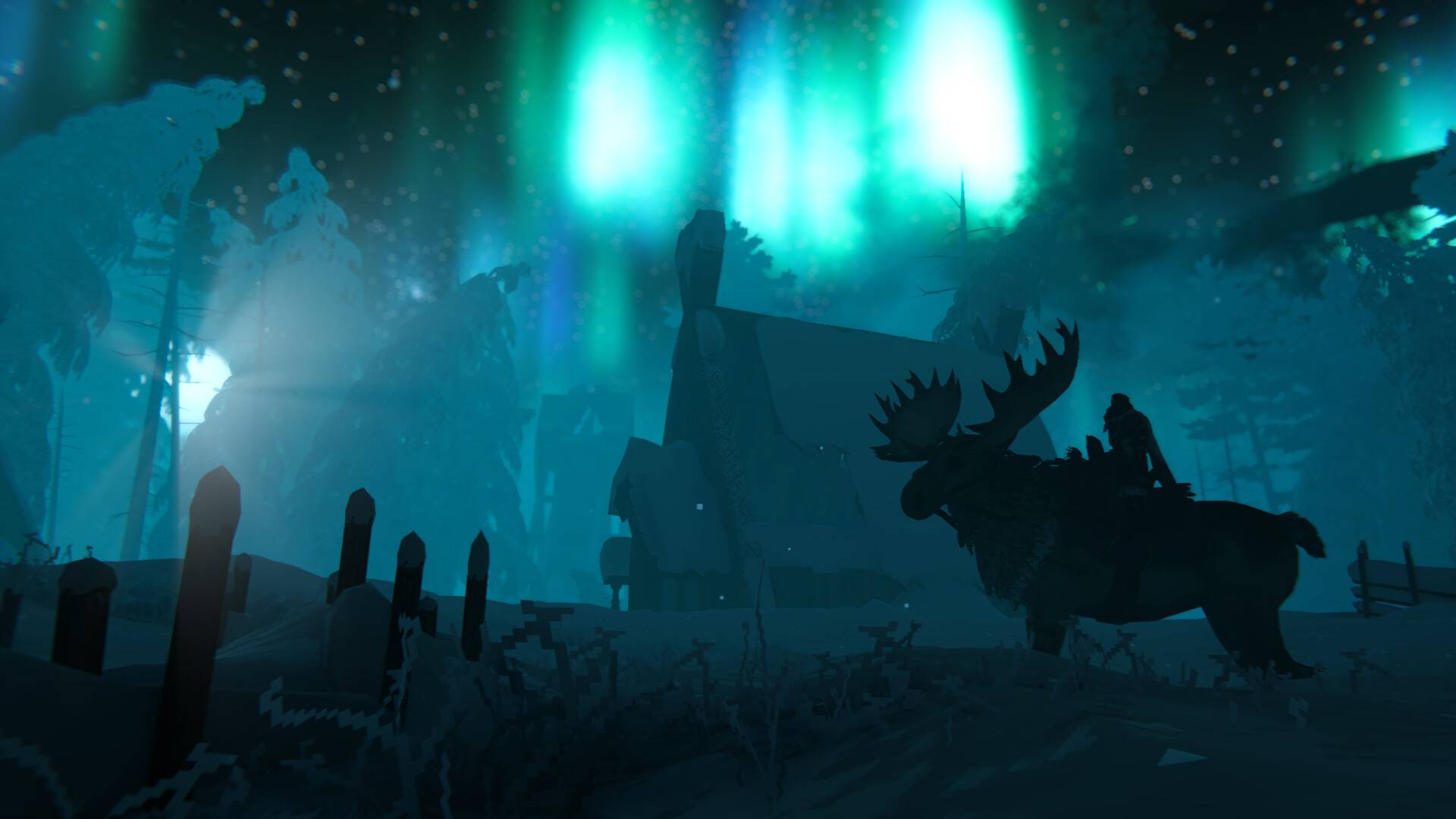 Valheim Elch mit Reiter im Hohen Norden