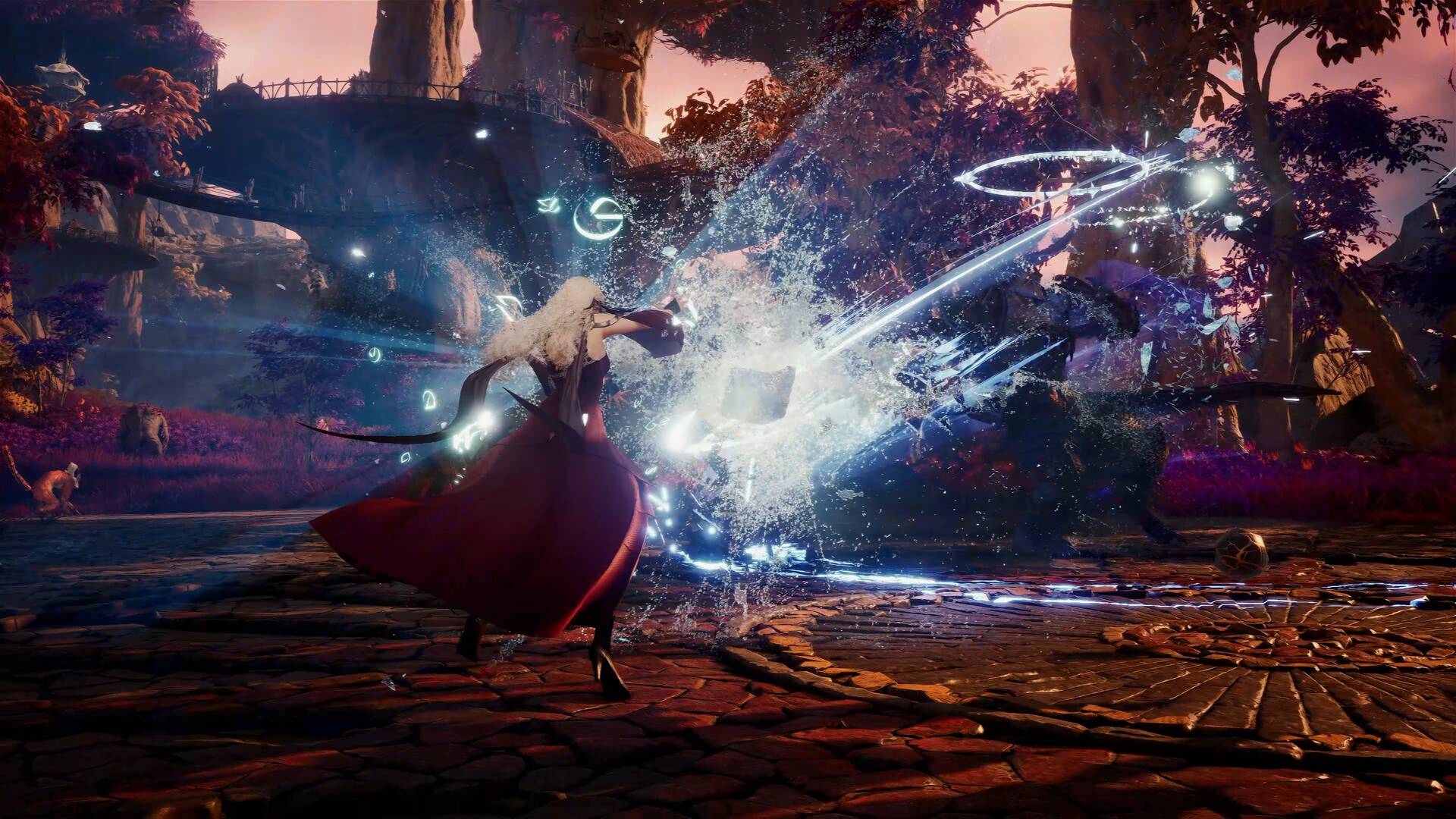 Magierin setzt eine Fähigkeit im Kampf in AION 2 ein