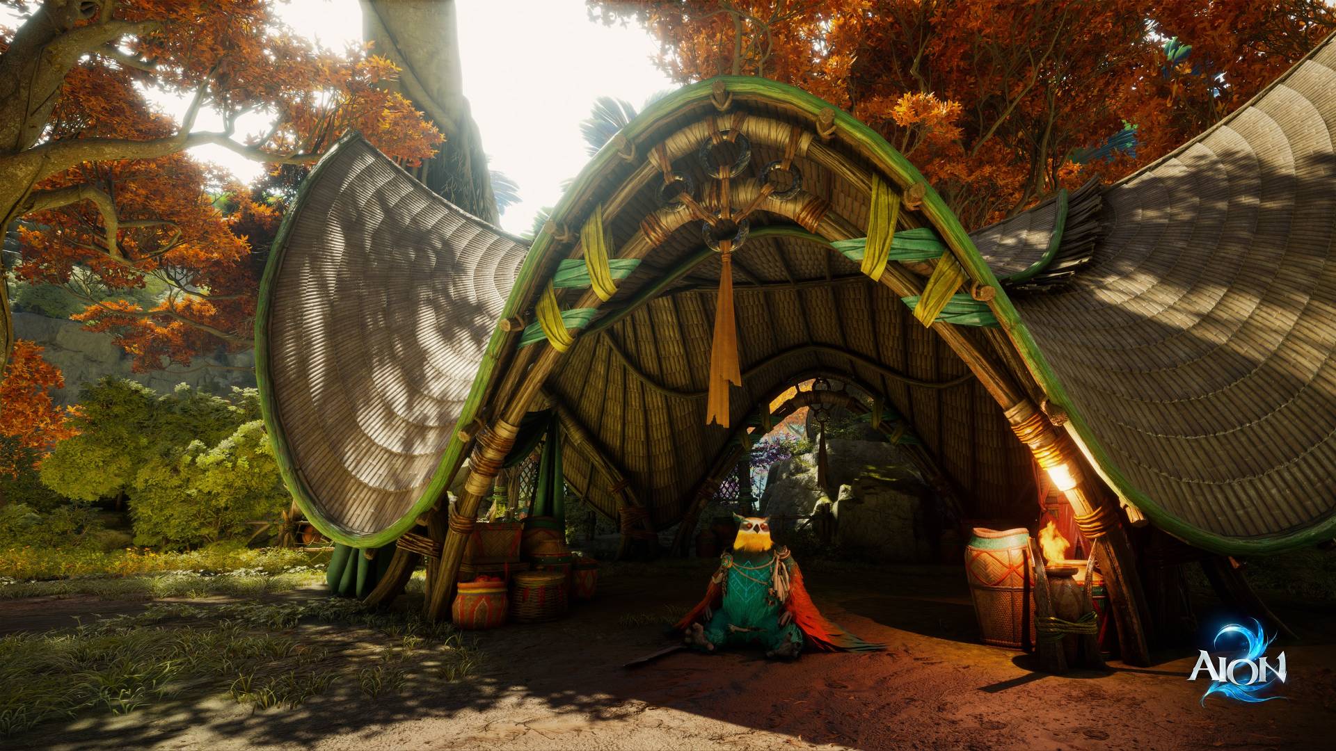 Händlerbereich in einer Siedlung in AION 2