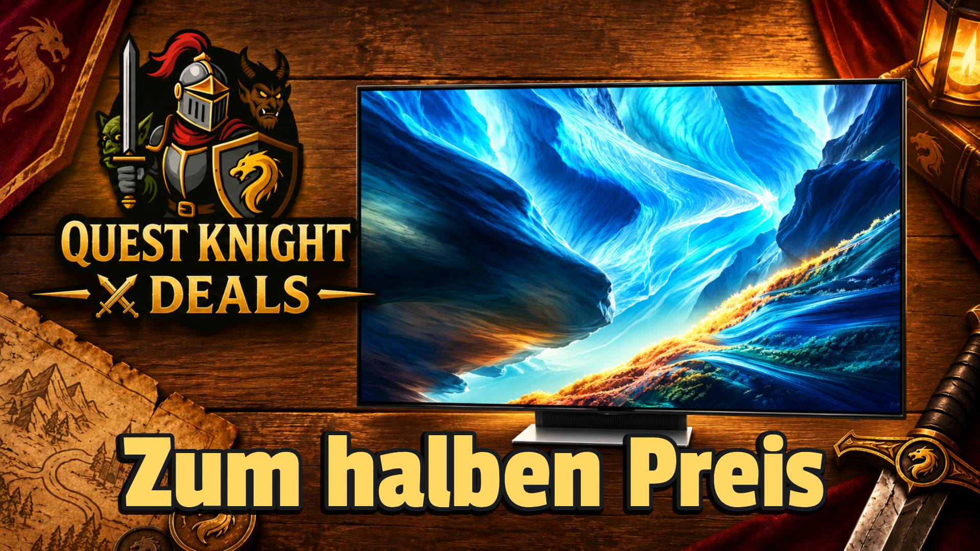Quest Knight Deals mit großem OLED-Fernseher